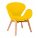 Кресло дизайнерское Swan Вуд Арм ткань зеленый