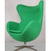 Кресло дизайнерское Эгг, шерсть, зеленый