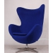 Кресло дизайнерское Эгг, кашемир синий