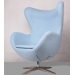 Крісло дизайнерське Егг, шерсть, блакитний