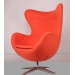 Кресло дизайнерское Egg, шерсть, оранжевый