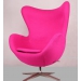 Крісло дизайнерське Егг, кашемір рожевий