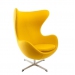Кресло дизайнерское Эгг,шерсть желтый