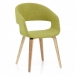 Дизайнерское кресло Моnterey темн. дерево + оливковая ткань