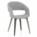 Дизайнерське крісло Monterey темне дерево + світло сіра тканина