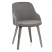 Дизайнерське обіднє крісло Fusion дерево сірий, тканина сіра