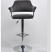 Барный стул JEFF Бар хром /бархат серый