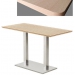 Стол для столовой Афина нерж 120х60 HPL бук