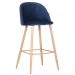 Барный стул Bellini бук/blue velvet