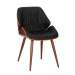 Дизайнерське крісло Grand ф/блок горіх+екошкіра чорна (сірий велюр)