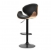 Дизайнерське крісло Florida бар чорн. блок горіх+чорний, шкірзам