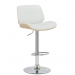Дизайнерське барне крісло Loft блок дуб+екошкіра біла