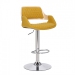 Дизайнерський барний стілець Hardy фанерний блок дуб/тканина жовт
