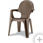 Крісло із пластику Інтре сіро-бежевий
