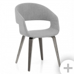 Дизайнерское кресло Monterey серое дерево +св.серая ткань